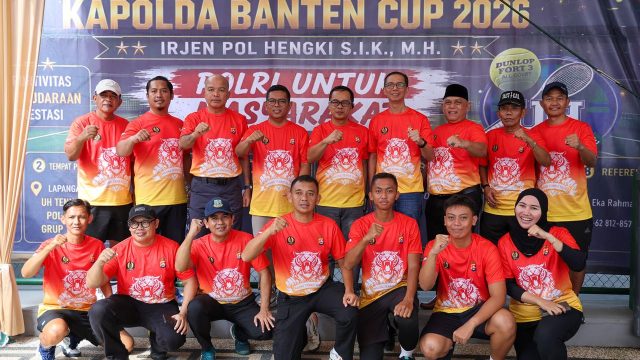 Gubernur Andra Soni Apresiasi Pembinaan Tenis Pengprov Pelti Banten dan Polda Banten, Ajak Sukseskan PON XXIII Tahun 2032