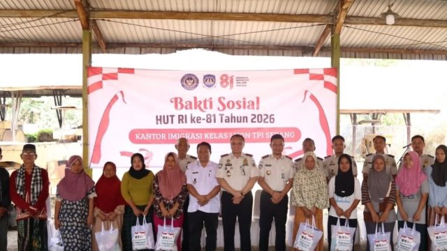 Semarak HUT ke-81 Kemerdekaan RI, Imigrasi Serang Salurkan Bantuan Sosial kepada Masyarakat