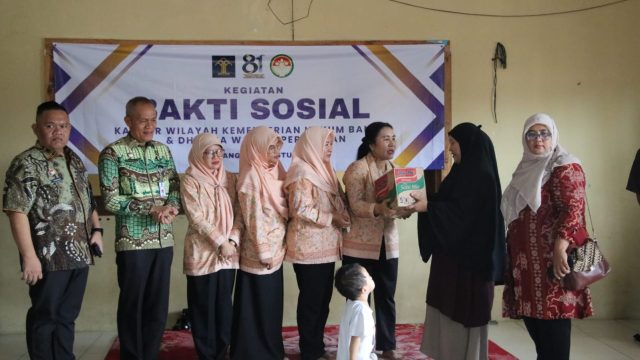 Wujudkan Kehadiran Nyata di Tengah Masyarakat, Kemenkum Banten Bakti Sosial di Yayasan Yatim Al-Mabrurotul
